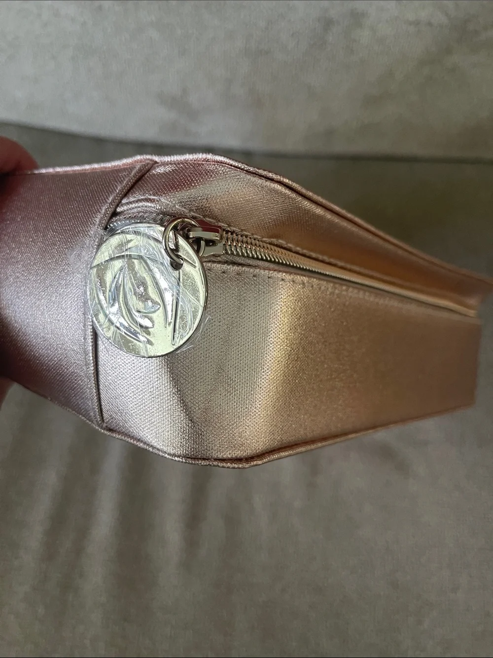 Lancôme Rose Gold make-up case / storage case with handle, new